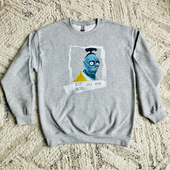 RIP Bob Beetlejuice Crewneck Sweatshirt - Picture 3 of 9